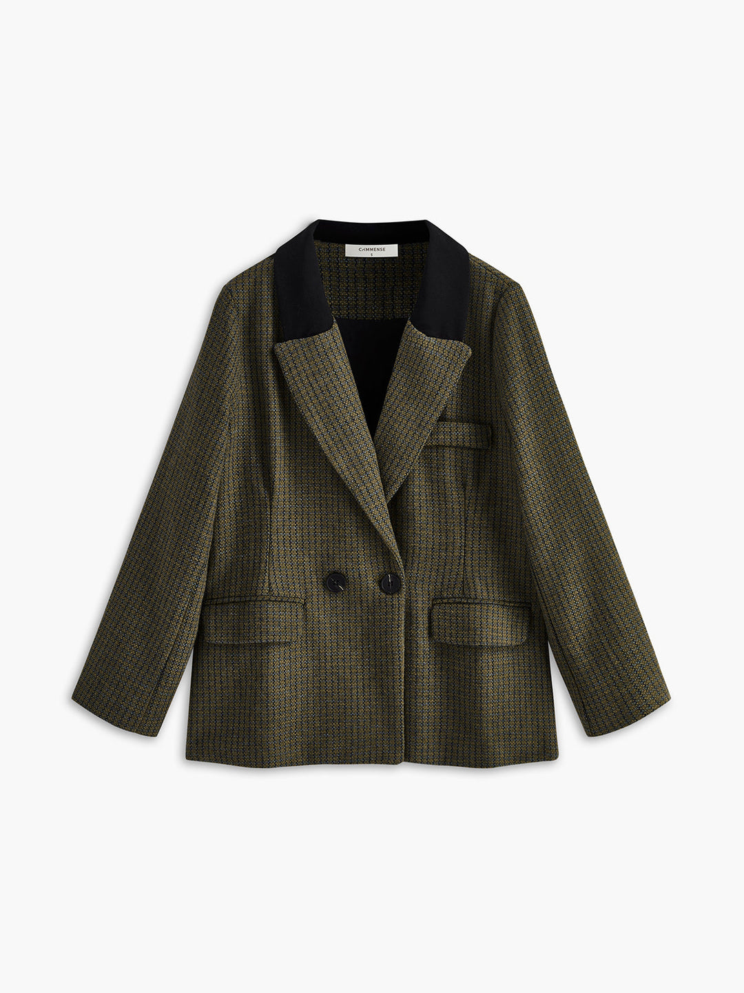 Blazer oversize à carreaux en tweed