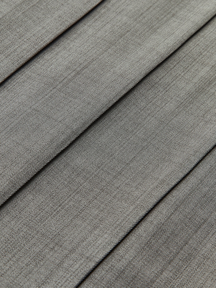 Robe débardeur plissée à col rond
