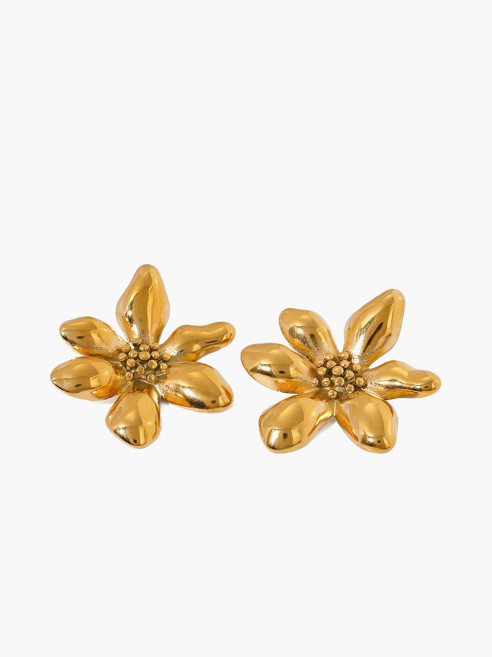 Boucles d'oreilles élégantes à pétales irréguliers
