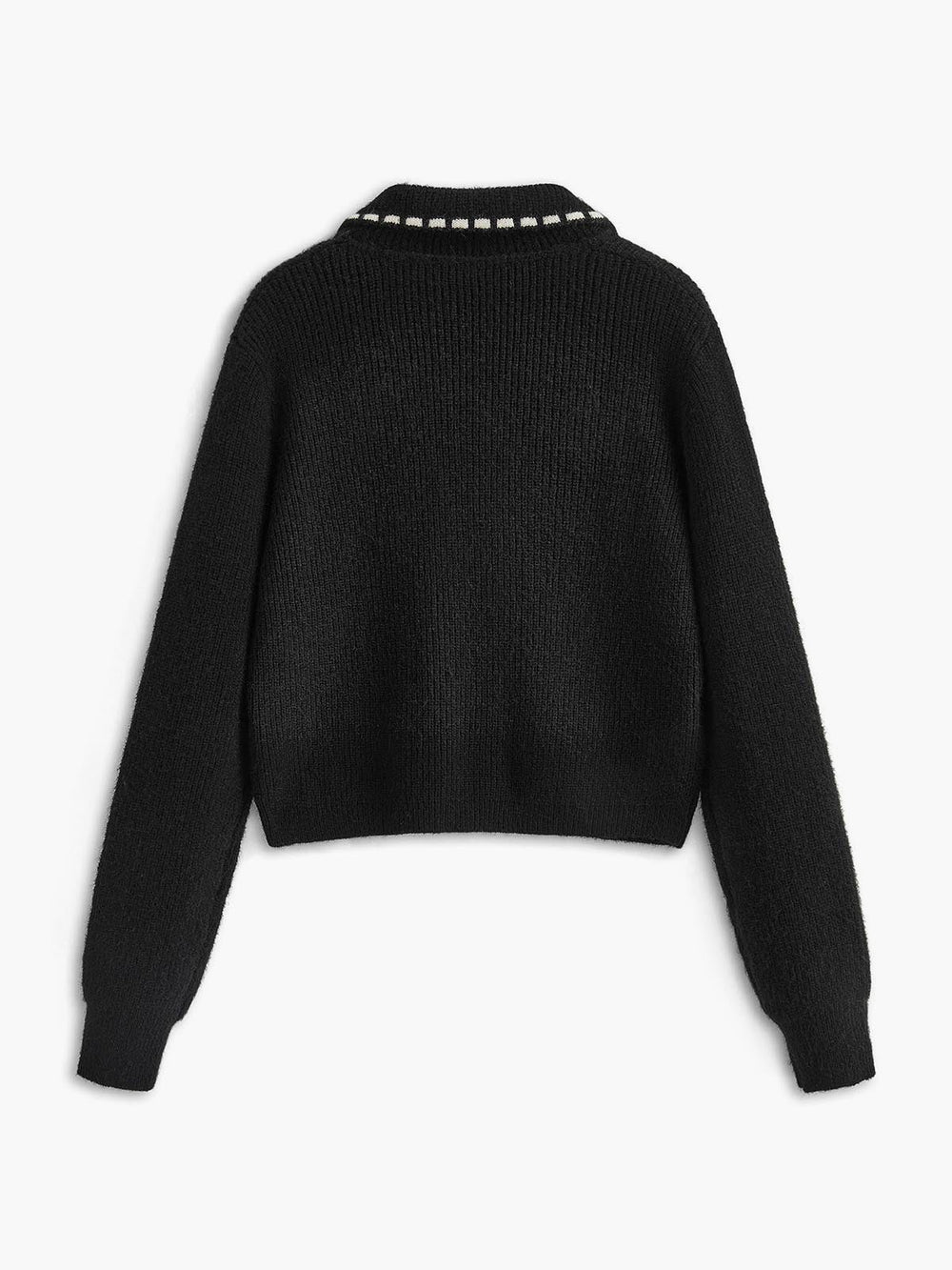 Cardigan à revers à garniture contrastante