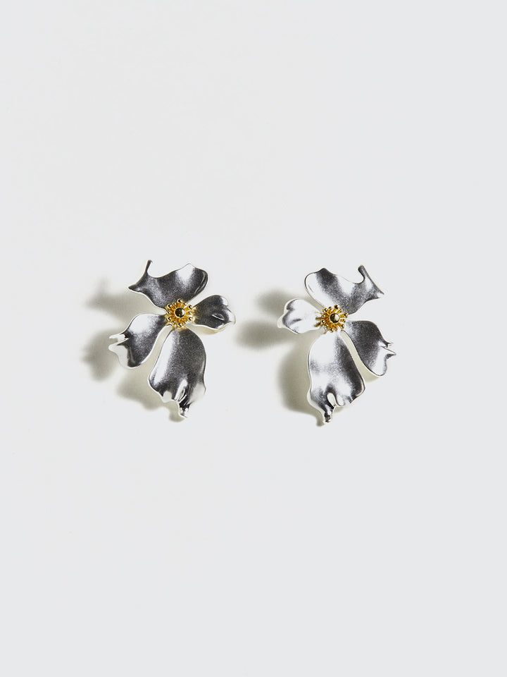 Boucles d'oreilles à clous en métal irrégulier