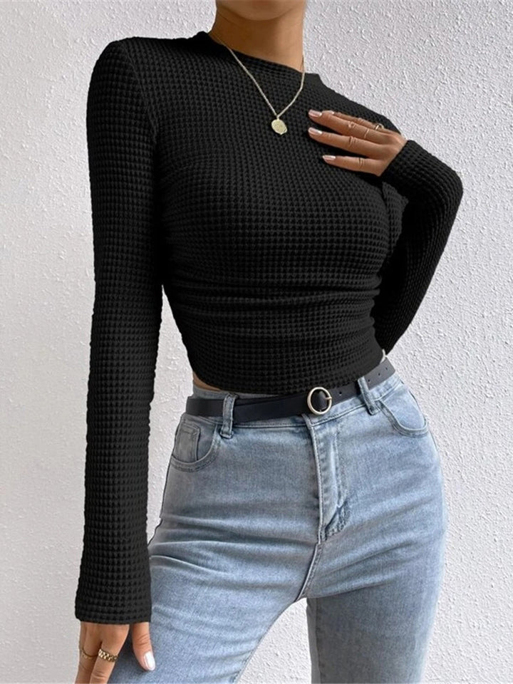 Pull Col Nid Mailles Lisses Coupe Ajustée