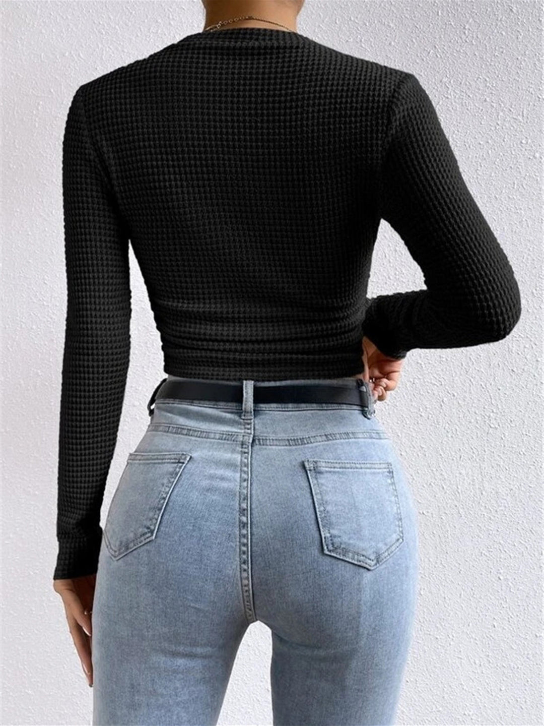 Pull Col Nid Mailles Lisses Coupe Ajustée