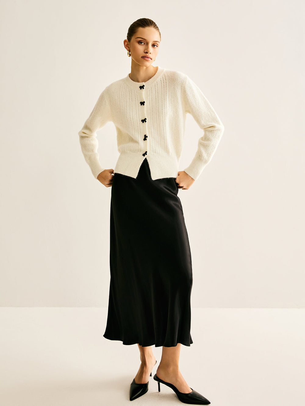 Cardigan Bouton Pannneau