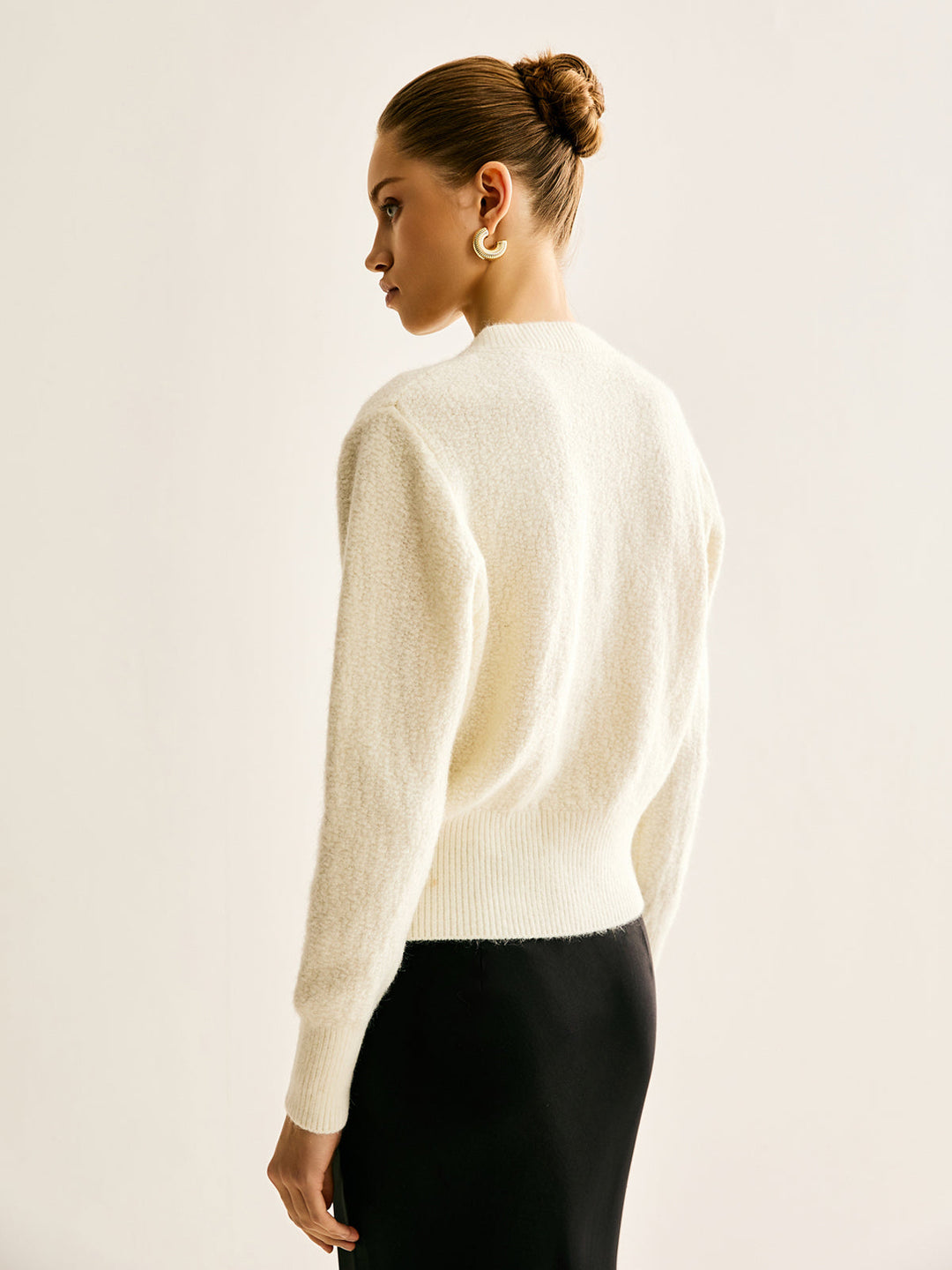 Cardigan Bouton Pannneau