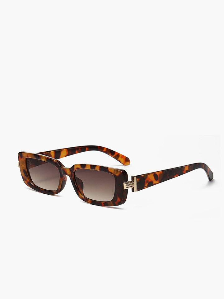 Lunettes de Soleil Carrées Imprimé Léopard
