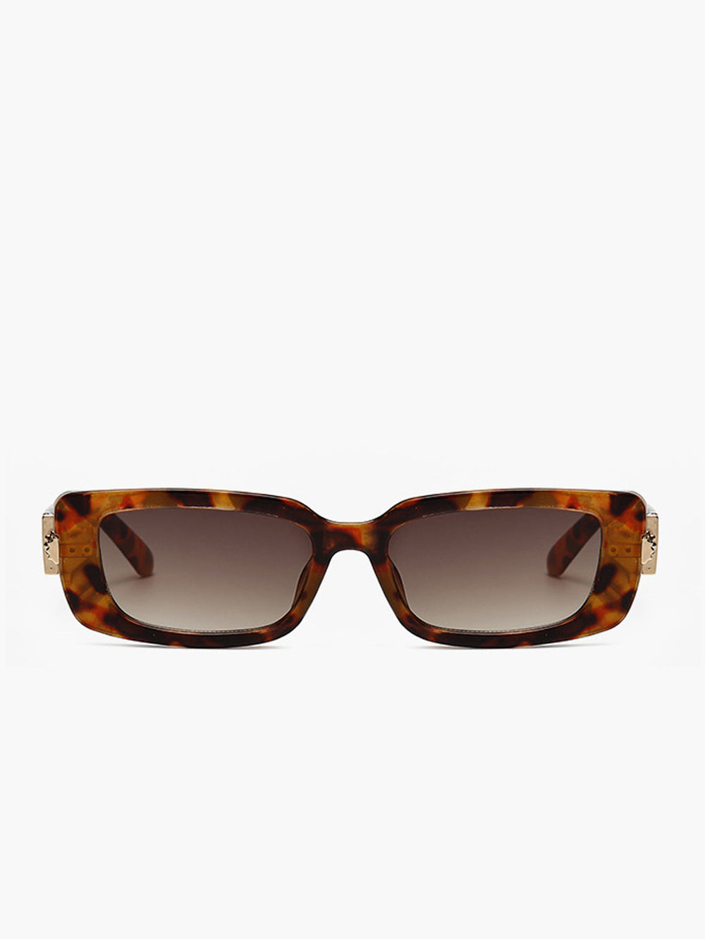 Lunettes de Soleil Carrées Imprimé Léopard