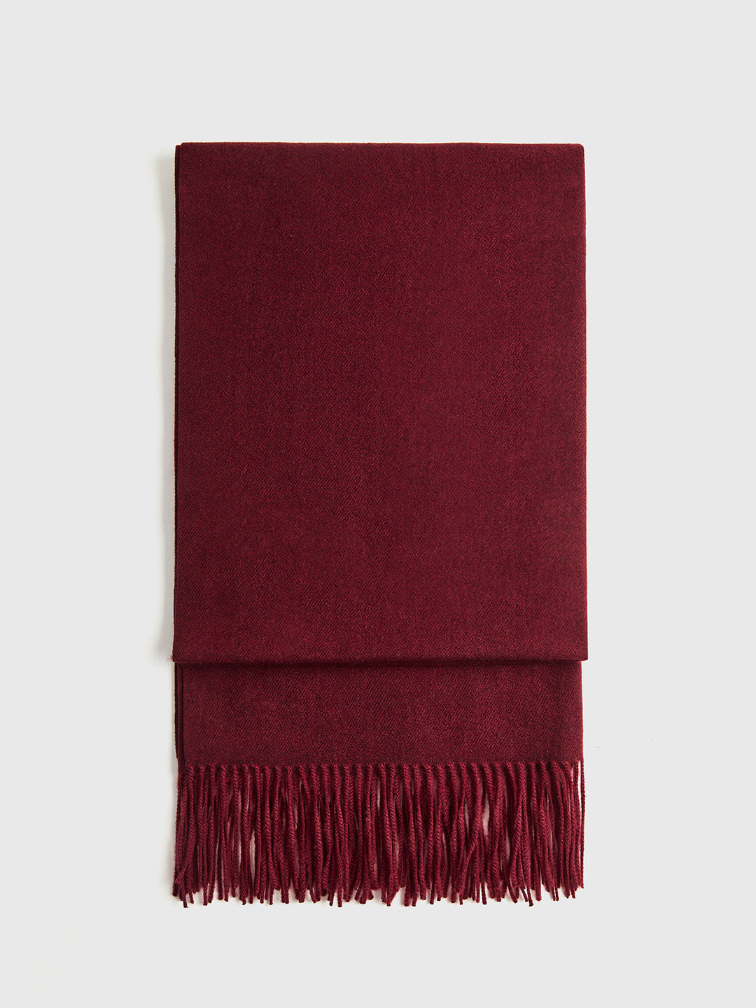 Écharpe Vintage en Laine Mélangée avec Pompons