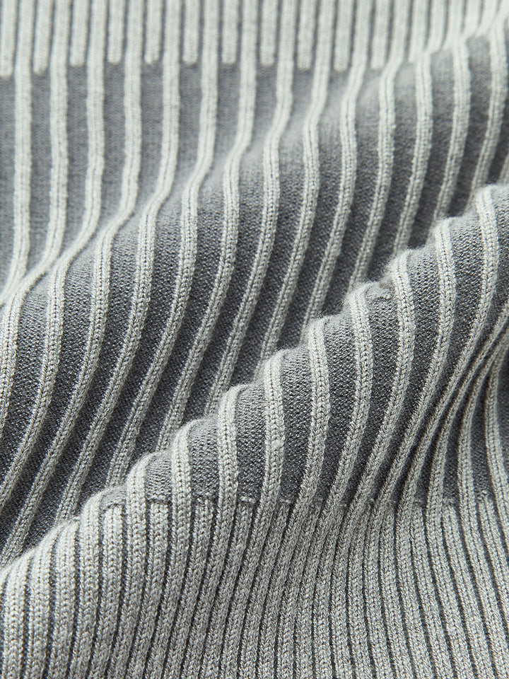 Haut en tricot à col rond color block