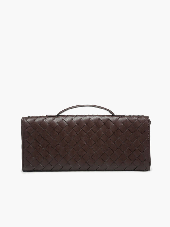 Sac bandoulière à rabat tissé deux voies