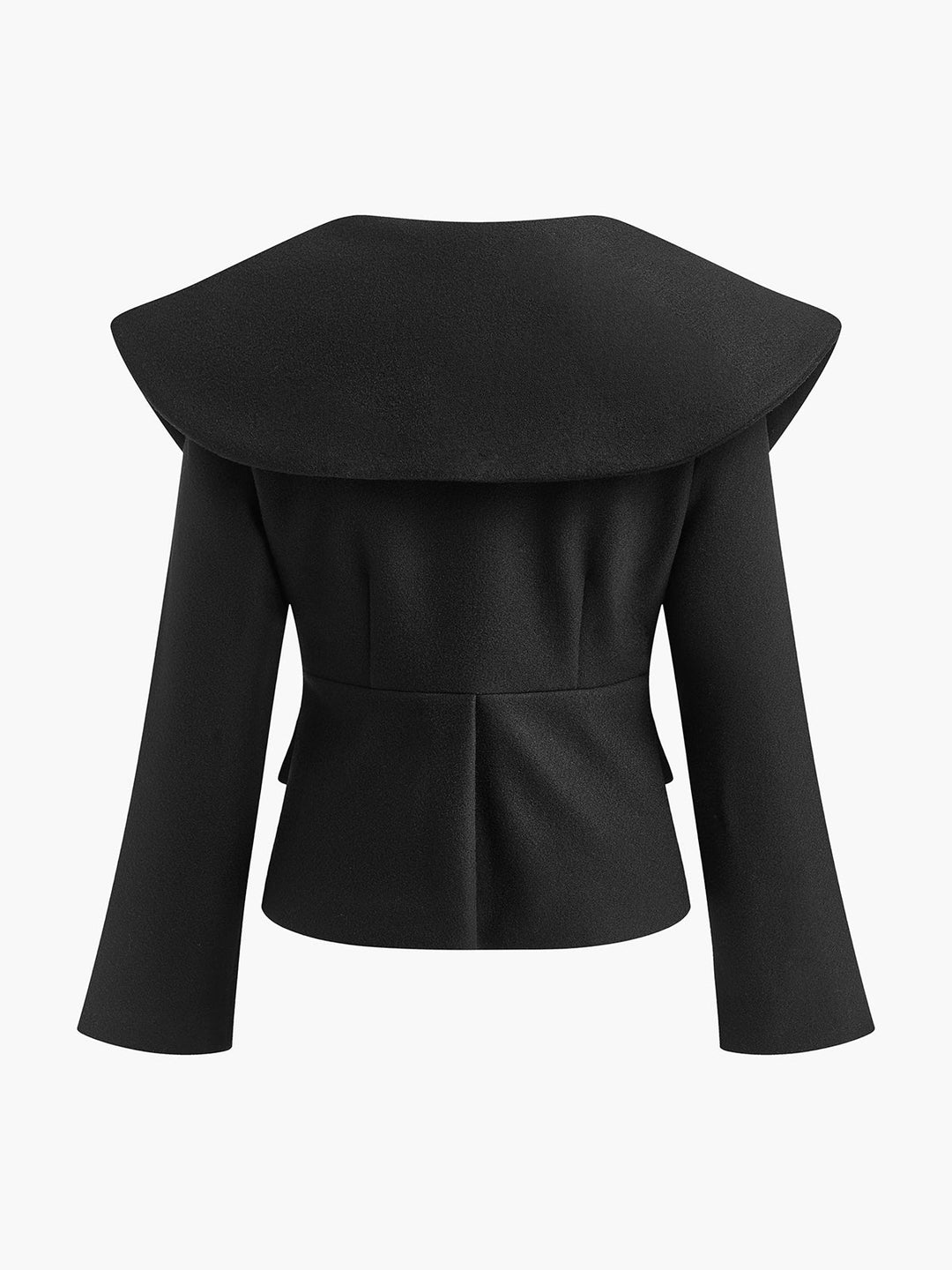 Veste à col oversize et fermeture éclair ajustée