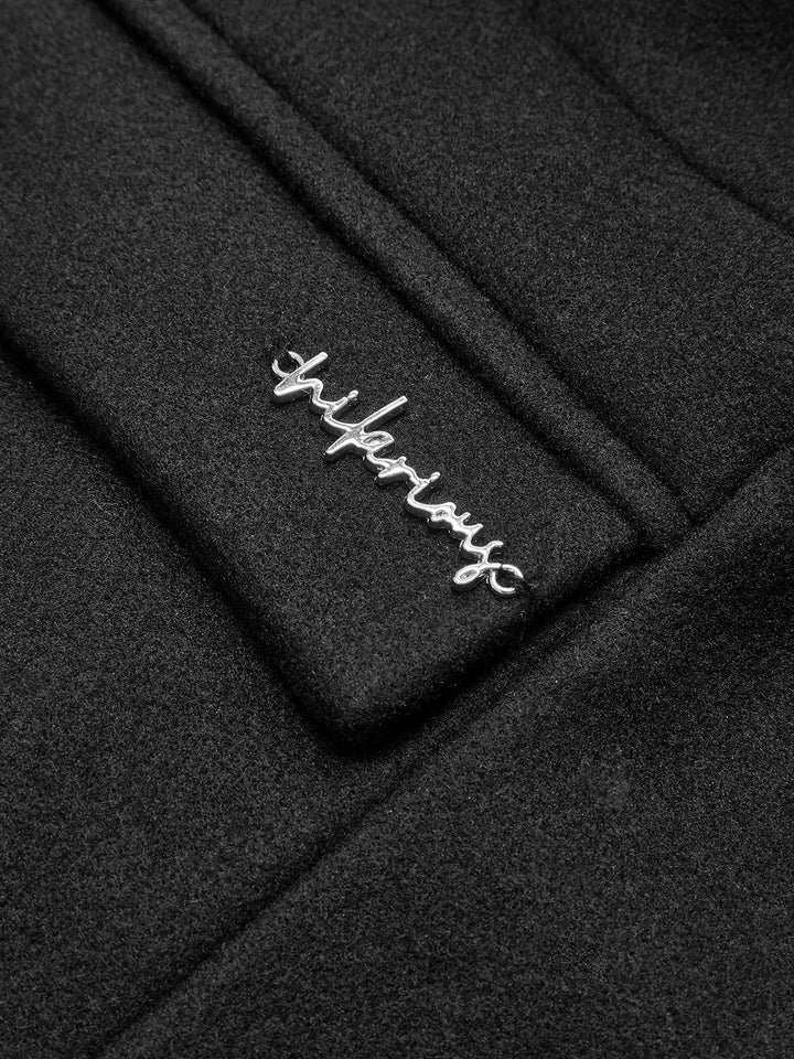 Veste à col oversize et fermeture éclair ajustée