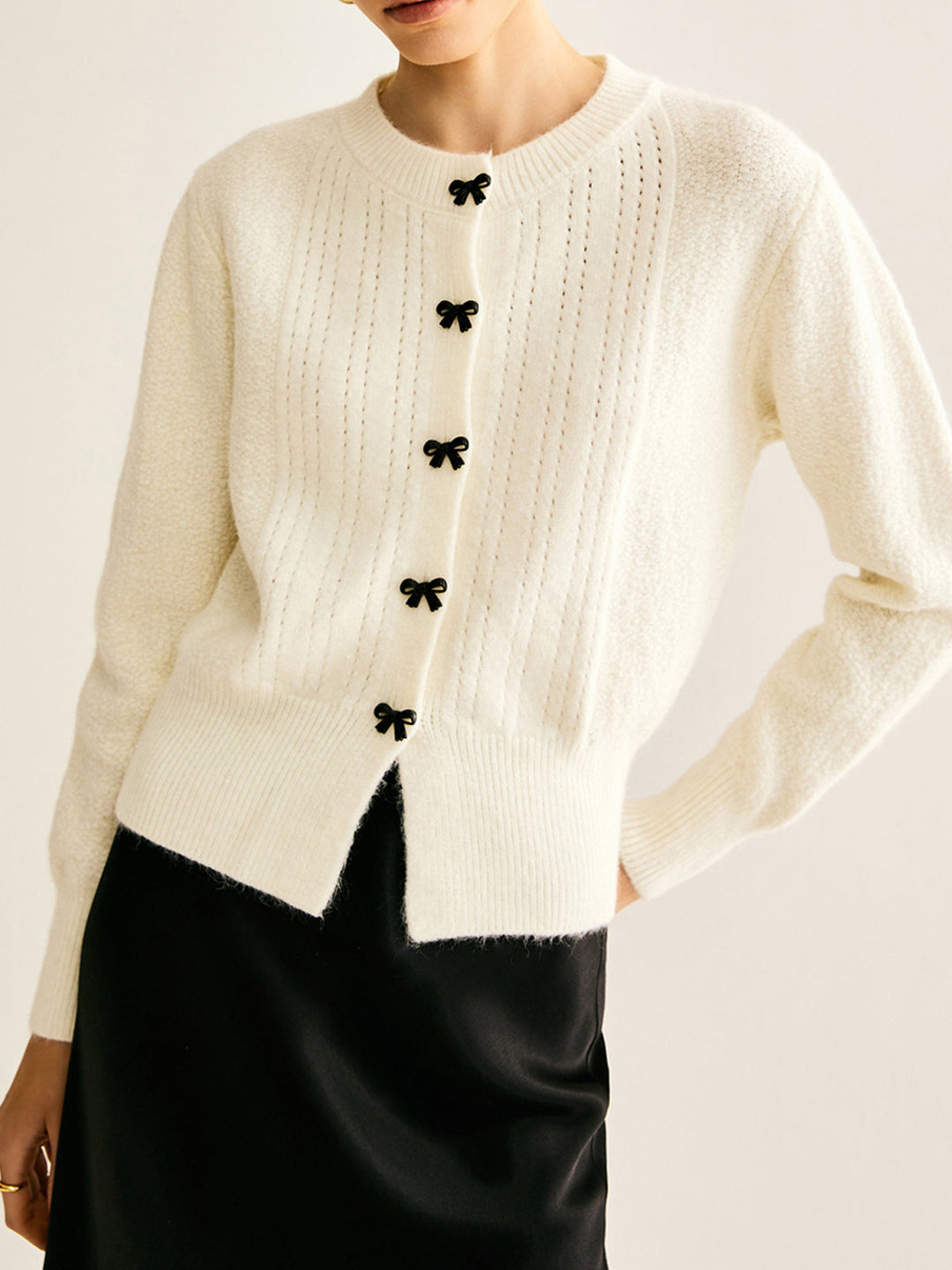 Cardigan Bouton Pannneau