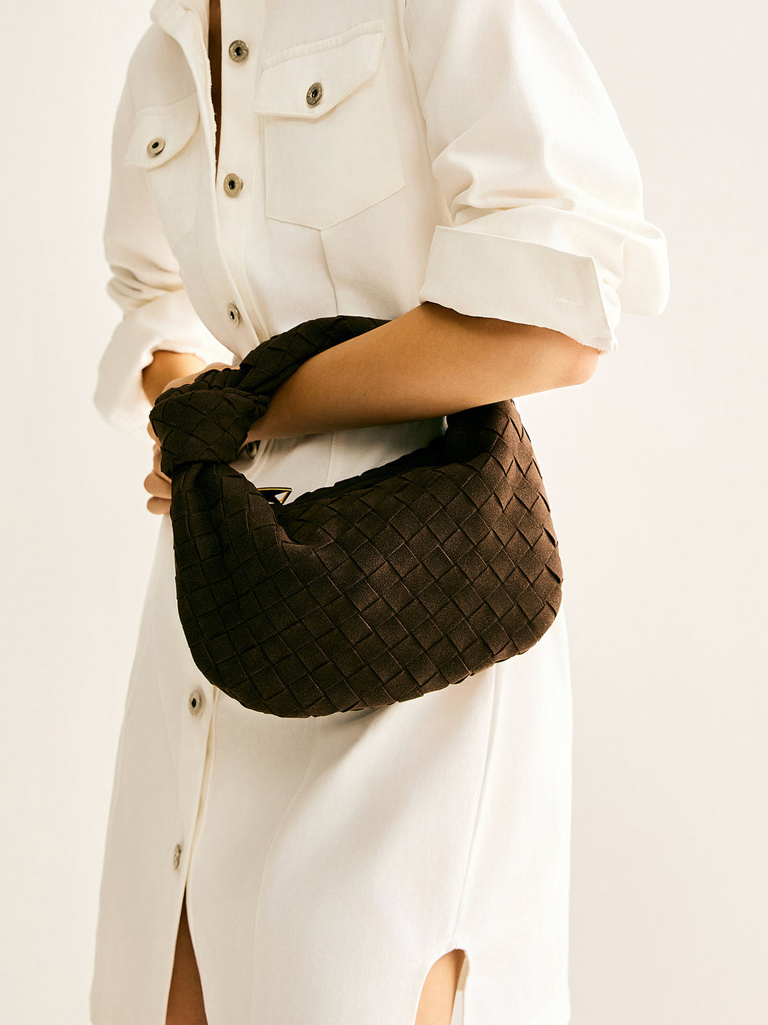 Sac Rond Tissé Noué