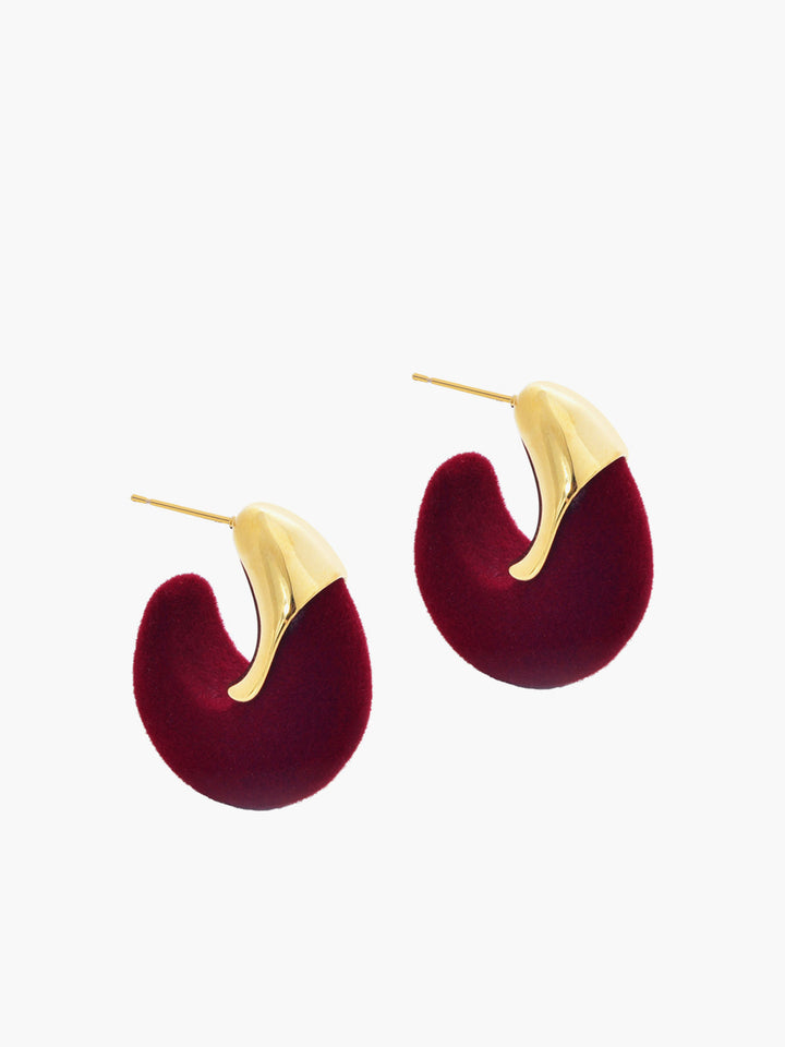 Boucles d'oreilles créoles floquées