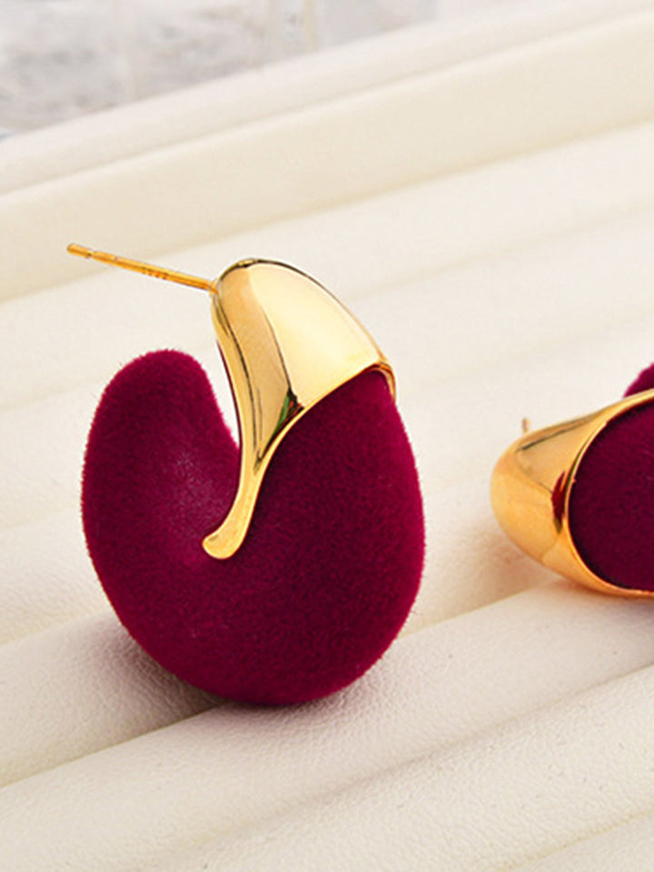 Boucles d'oreilles créoles floquées