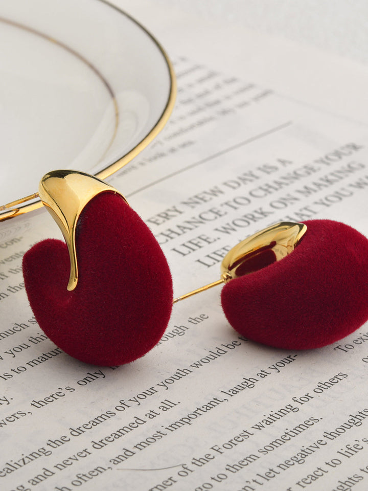 Boucles d'oreilles créoles floquées