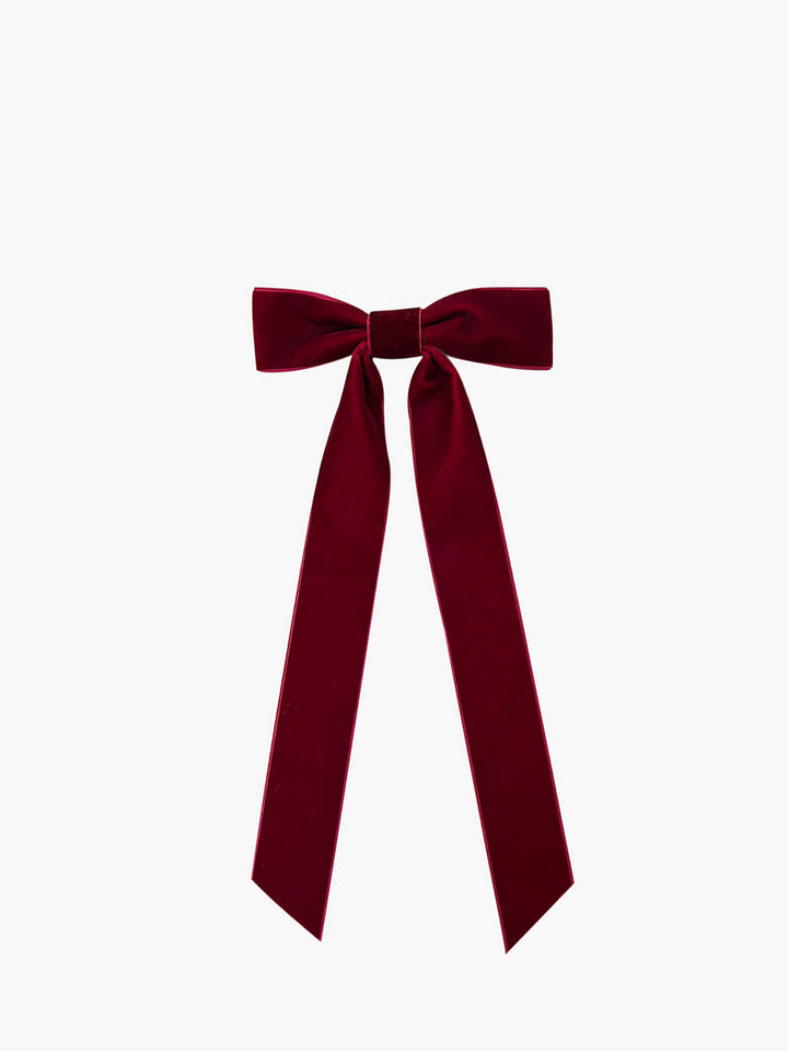 Barrette à cheveux à nœud en velours
