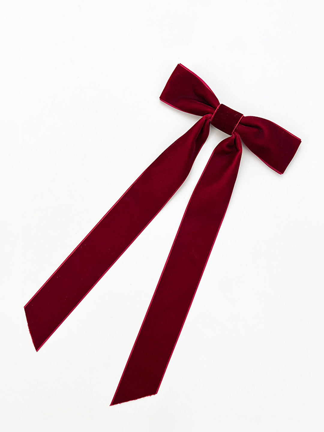 Barrette à cheveux à nœud en velours