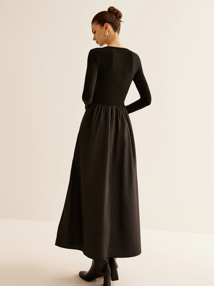 Robe à encolure en clé