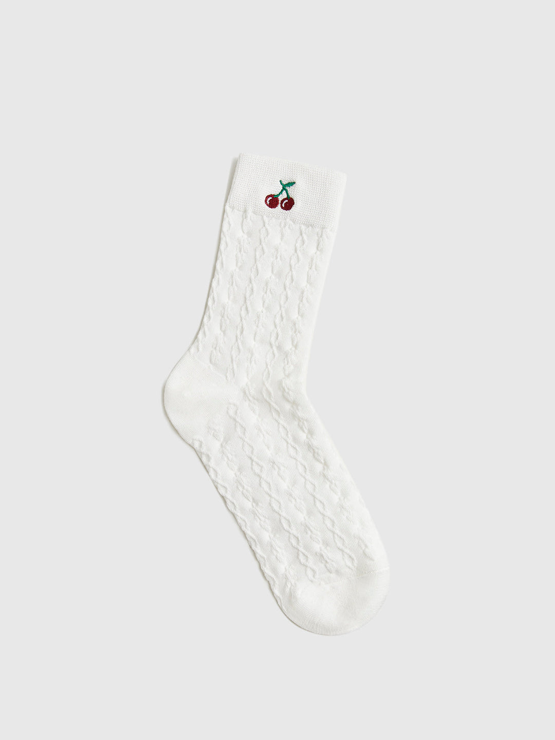 Chaussettes chaudes Cherry Embroidered Twist