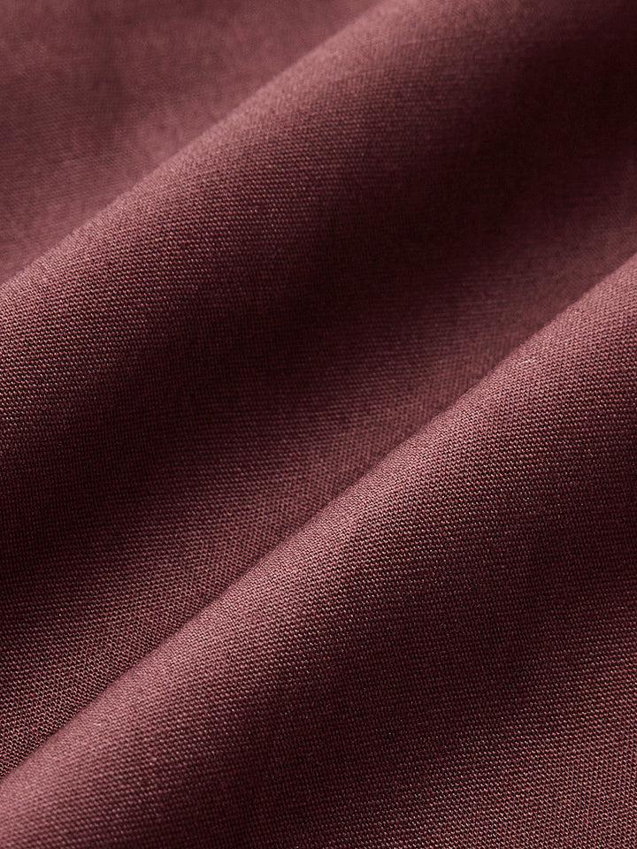 Robe Maxi à Manches Longues et Décolleté Asymétrique Ruché