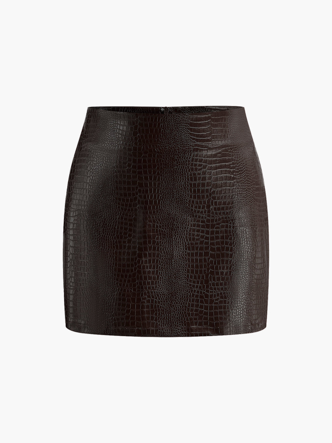 Mini-jupe texturée en faux cuir