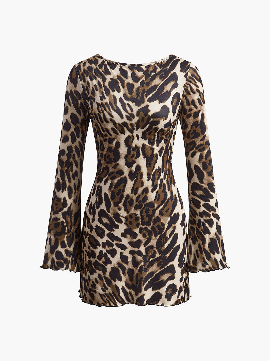 Robe à dos nu imprimé léopard