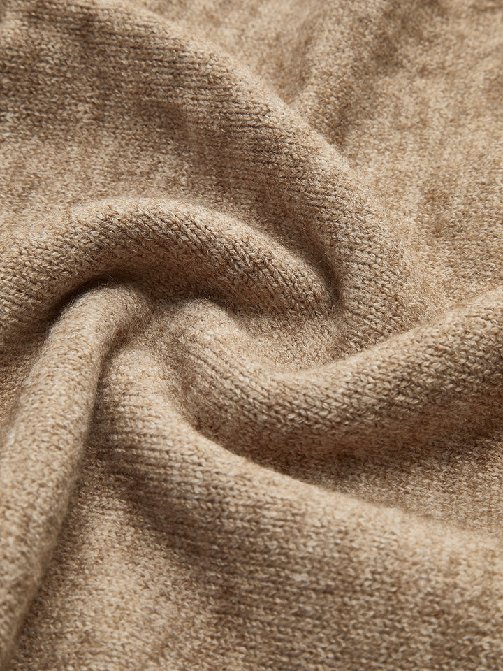 Ensemble Pantalon Tricot à Col Roulé Uni