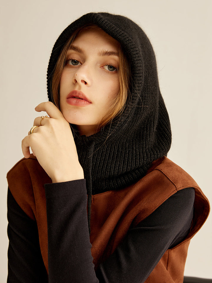 Chapeau Cagoule Chaud à Cordon de Serrage