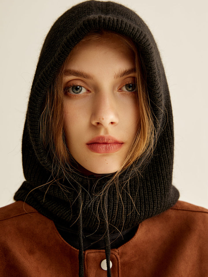 Chapeau Cagoule Chaud à Cordon de Serrage