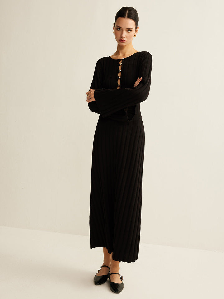 Robe Pull Longue Découpée