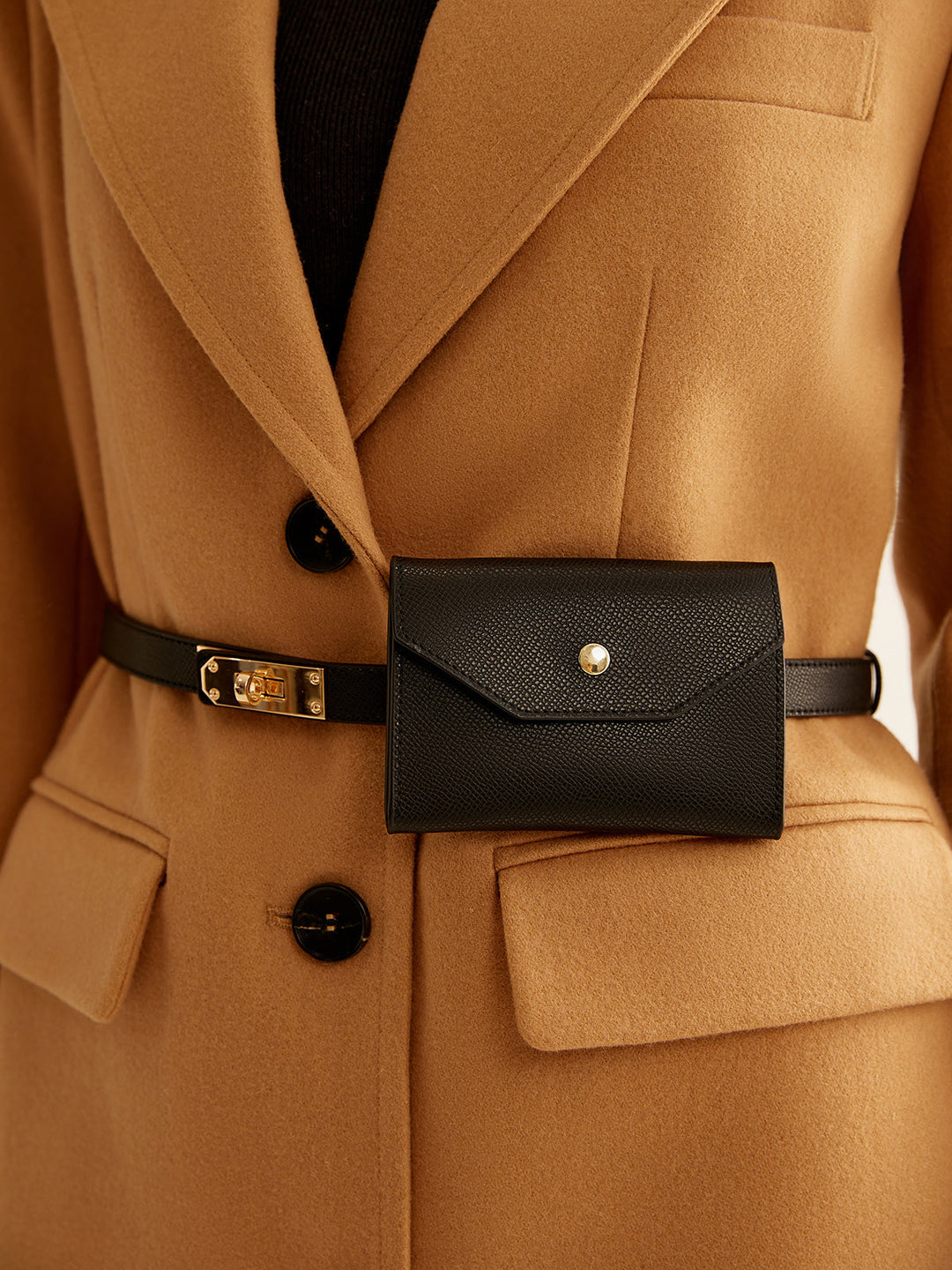 Ensemble Sac Ceinture Fait à la Main en Cuir
