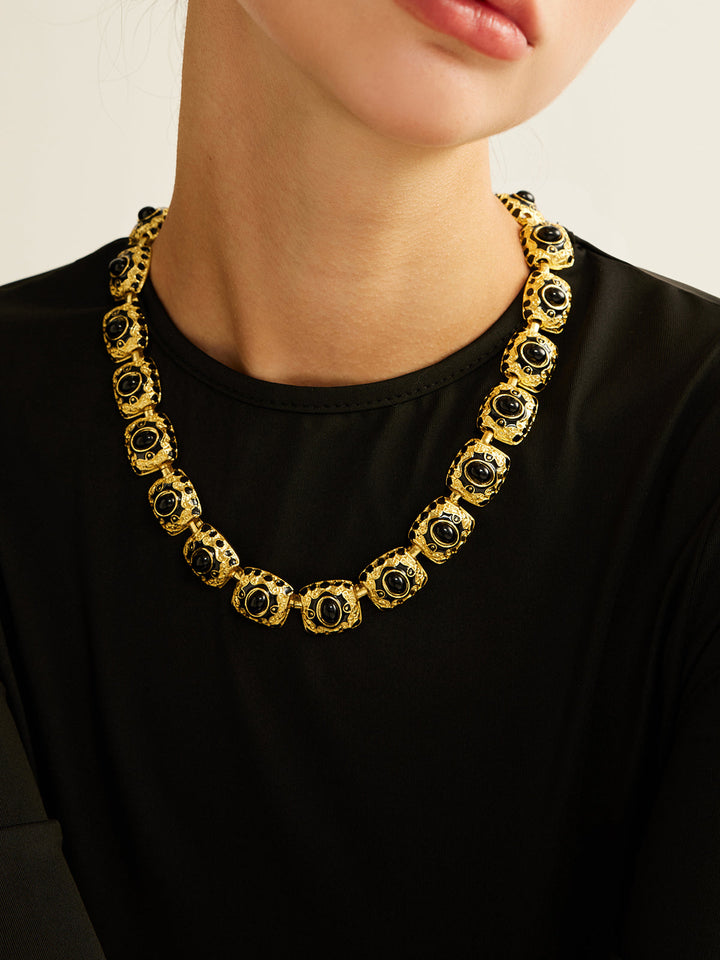 Collier Émail Vintage