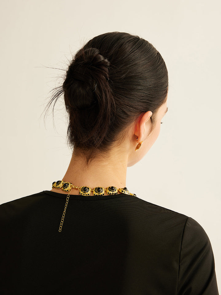 Collier Émail Vintage