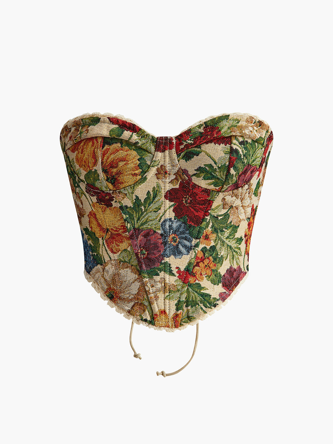 Corset à cordon floral