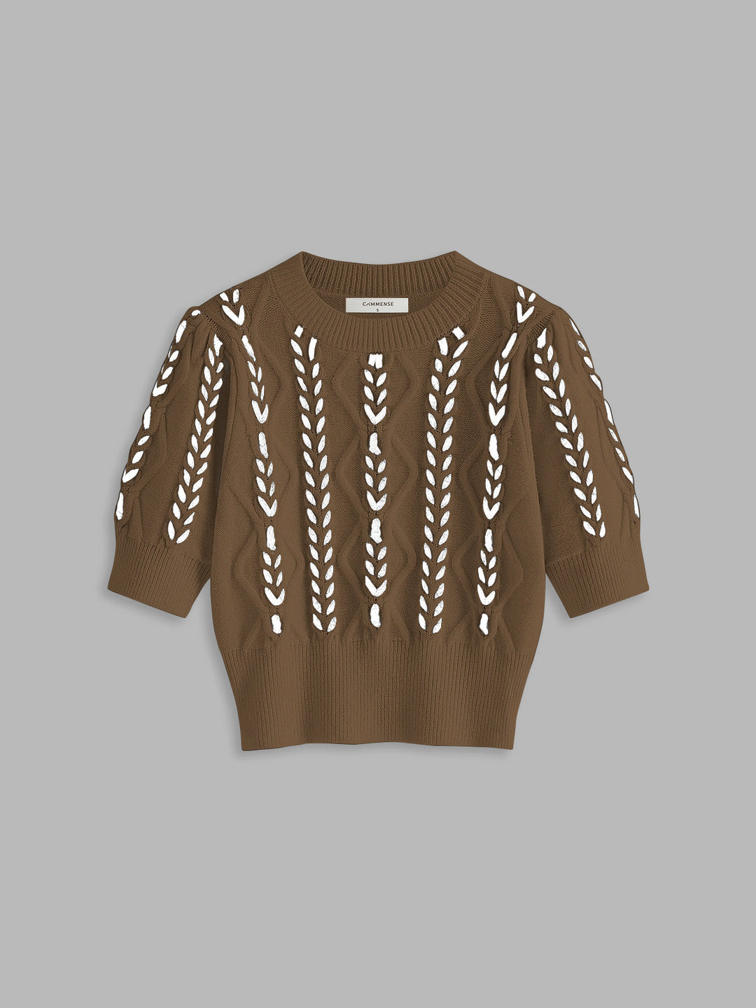 Haut en tricot à liseré contrastant