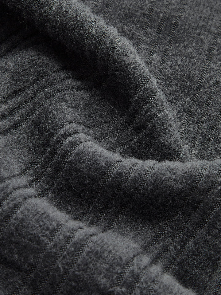 Robe Tricotée à Revers Color Block