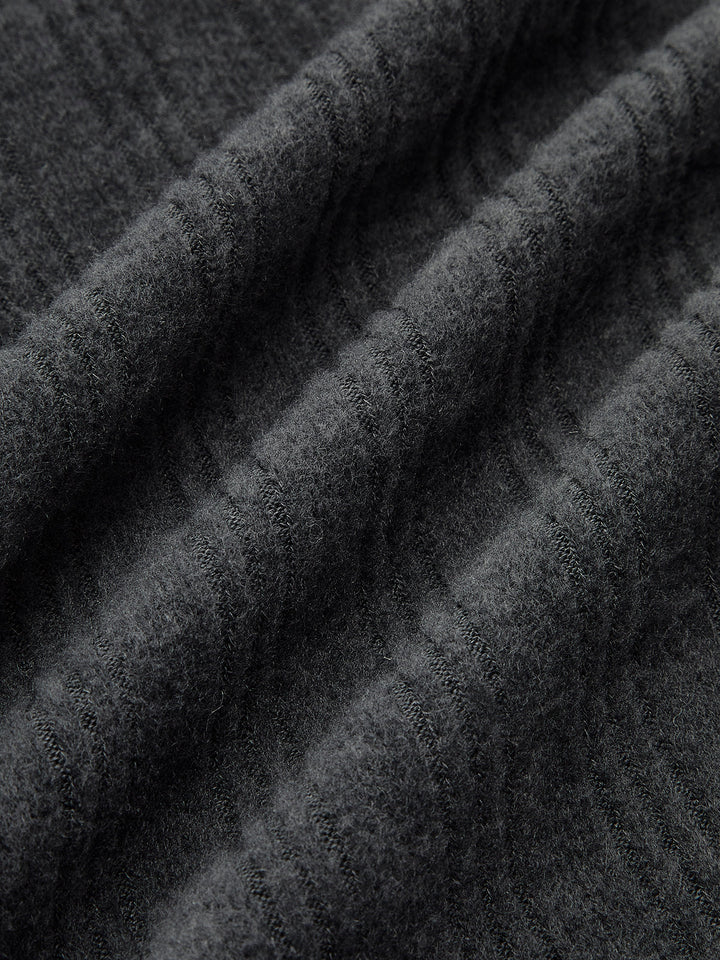 Robe Tricotée à Revers Color Block