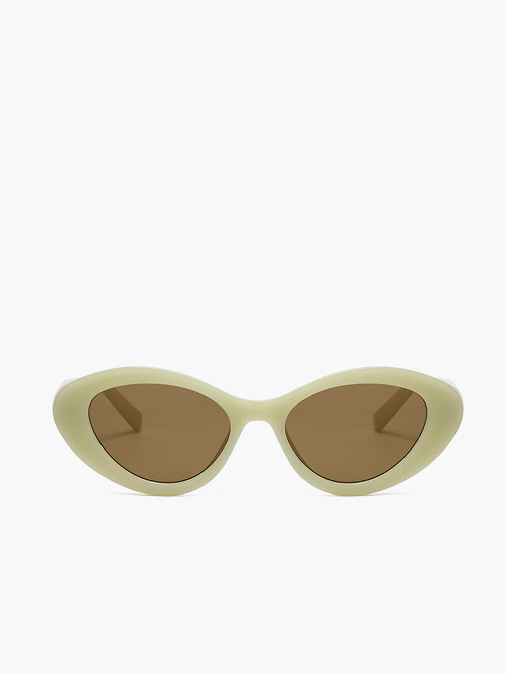 Lunettes de soleil œil de chat en crème