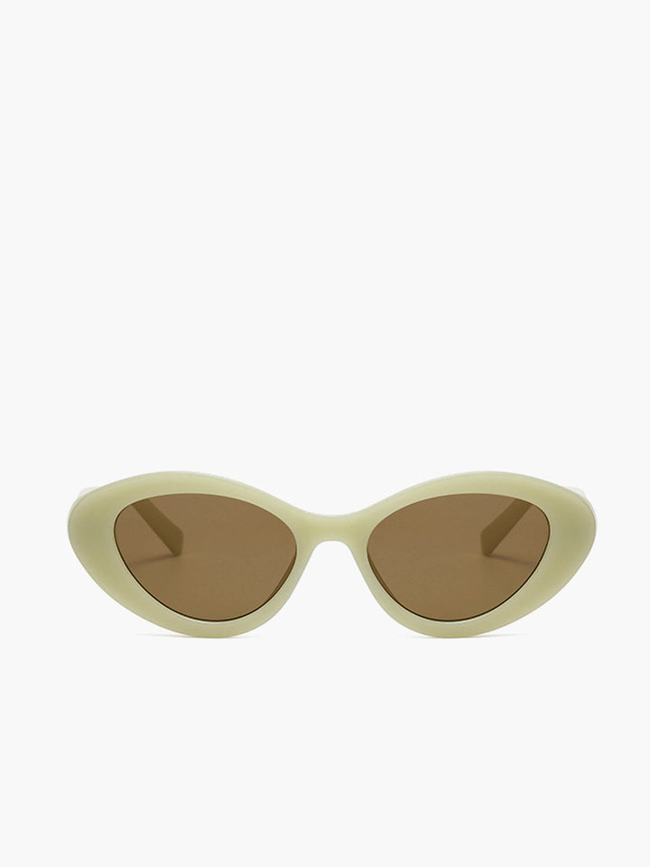 Lunettes de soleil œil de chat en crème