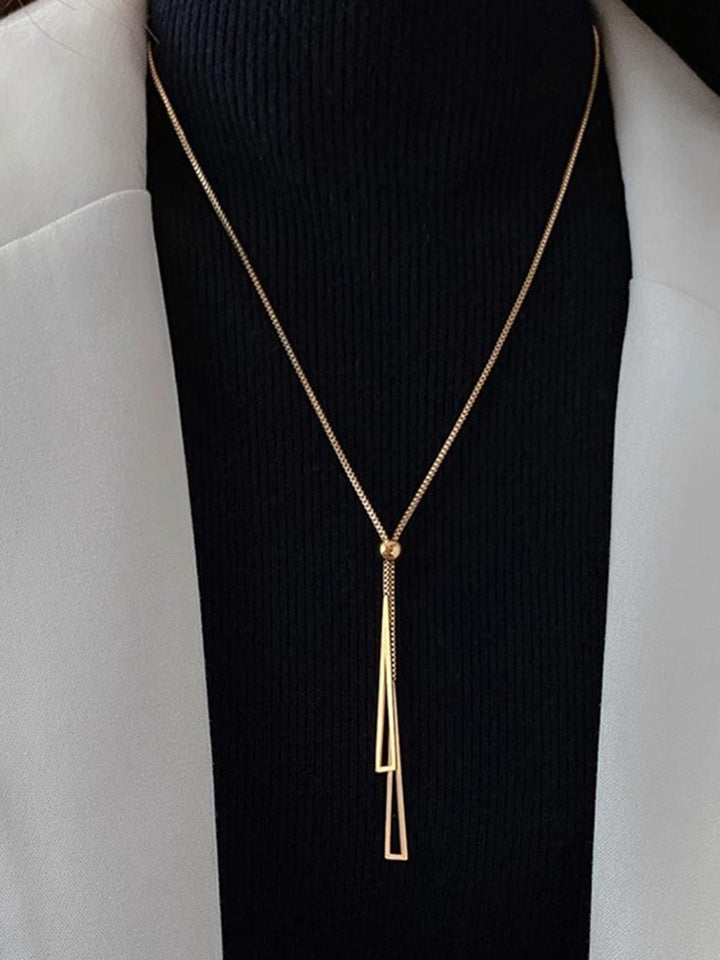 Collier Tassel Lariat Doré