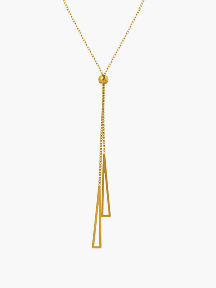 Collier Tassel Lariat Doré