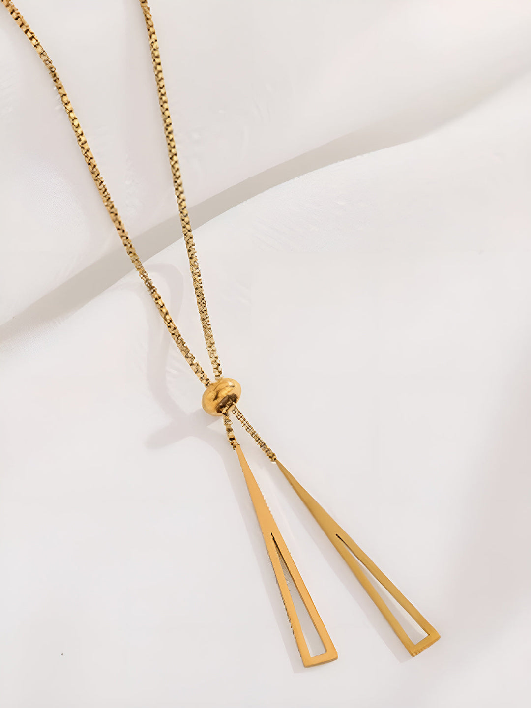 Collier Tassel Lariat Doré