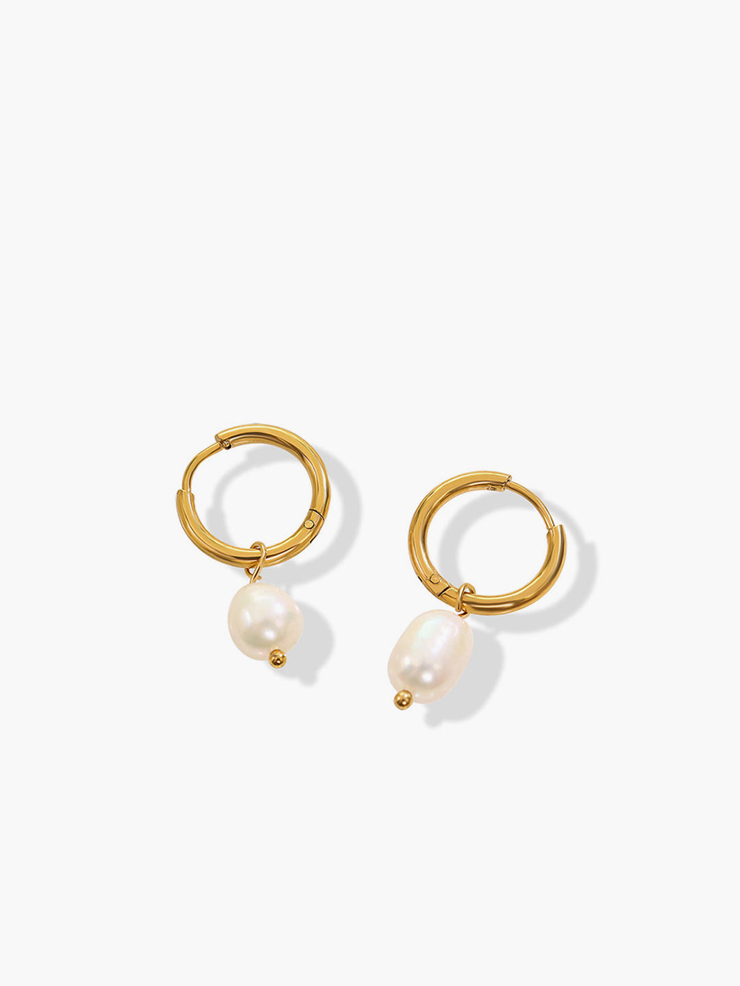 Boucles d'oreilles pendantes perles Hoop-Ring