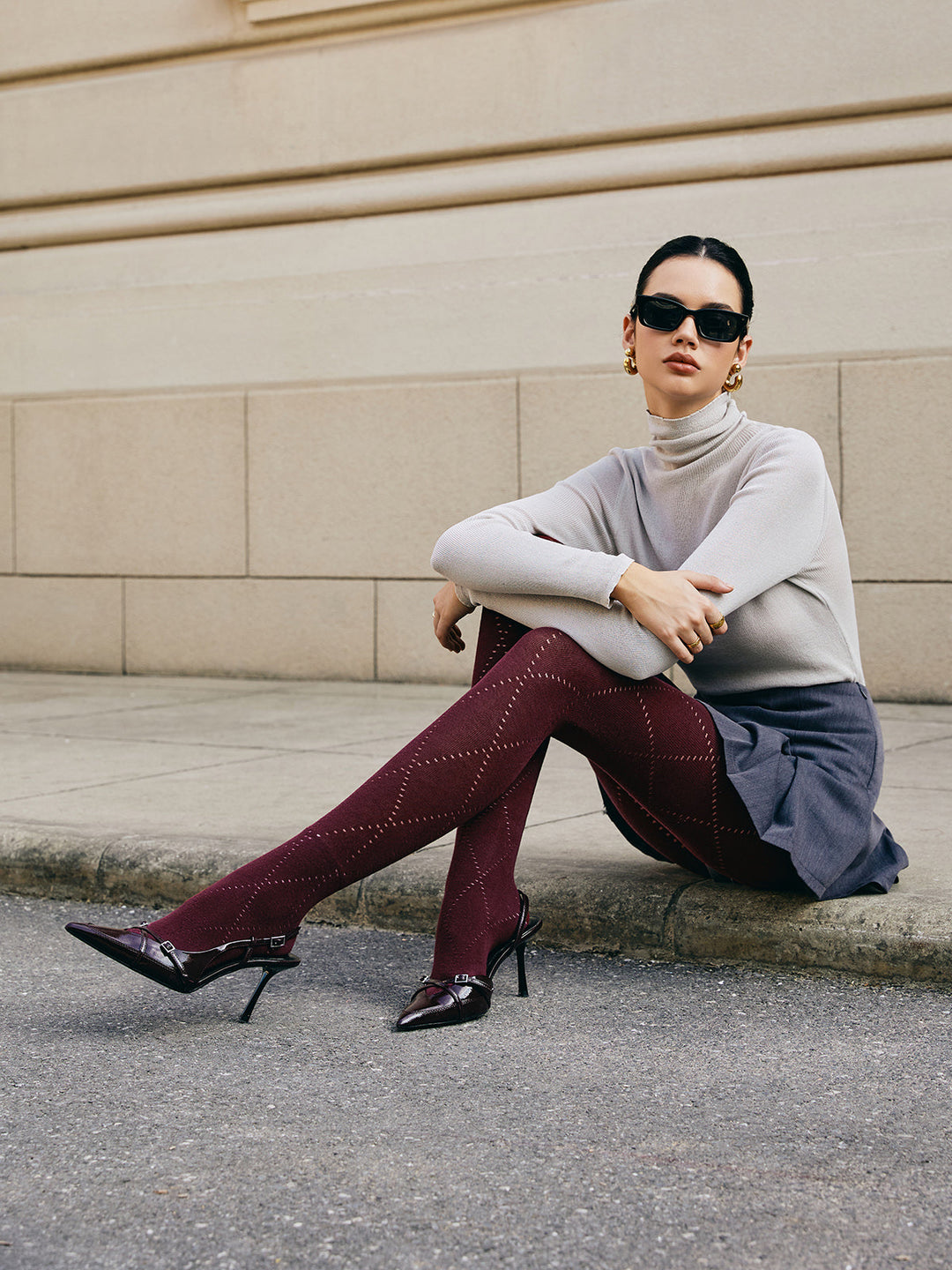 Collants Invisibles à Motifs Diamants