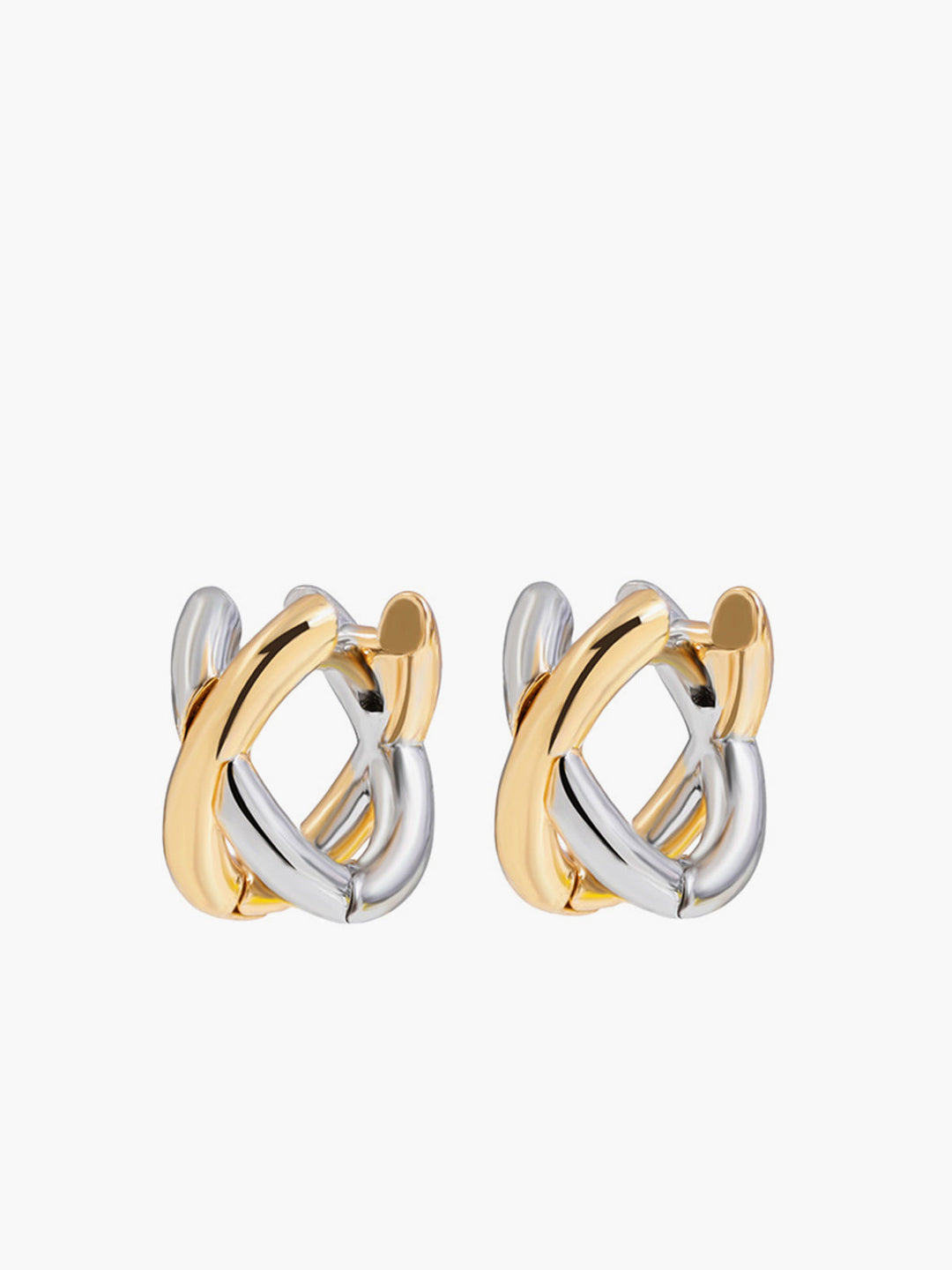 Bouton d'oreille bicolore en croix