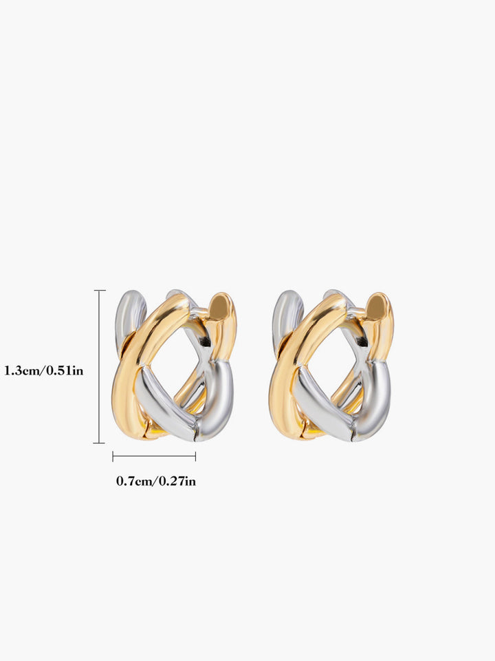 Bouton d'oreille bicolore en croix