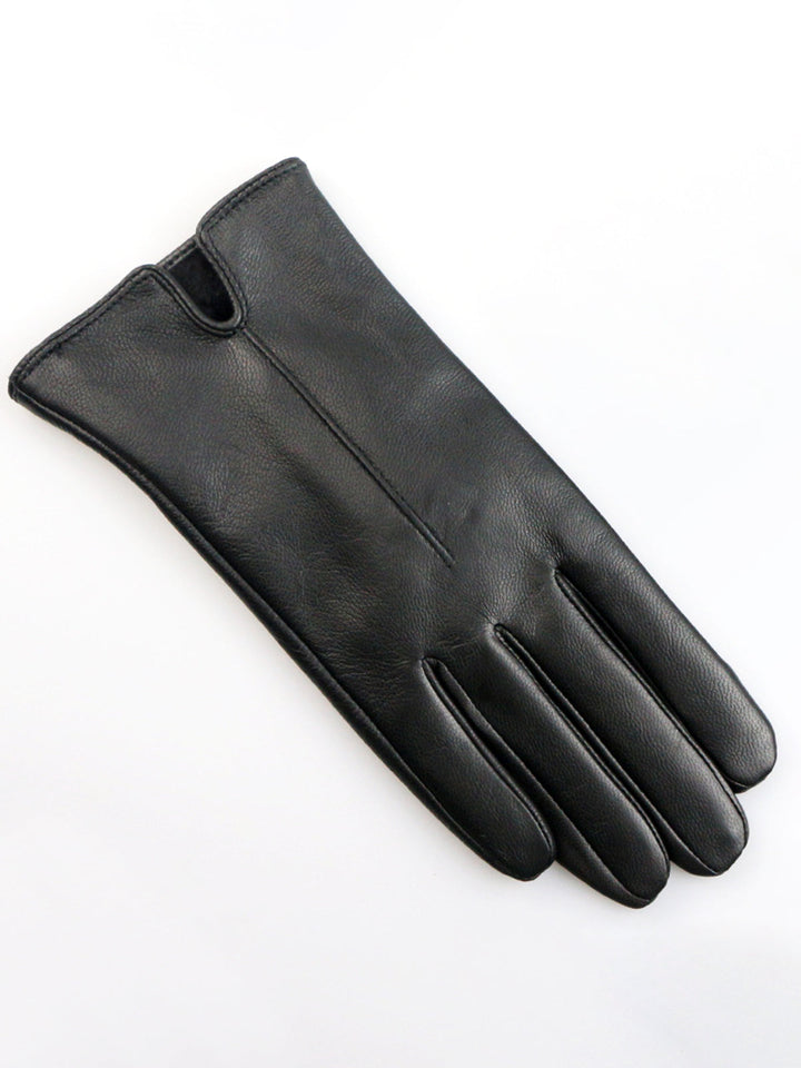 Gants Doublés Polaire Coupe-Vent en Peau de Chèvre