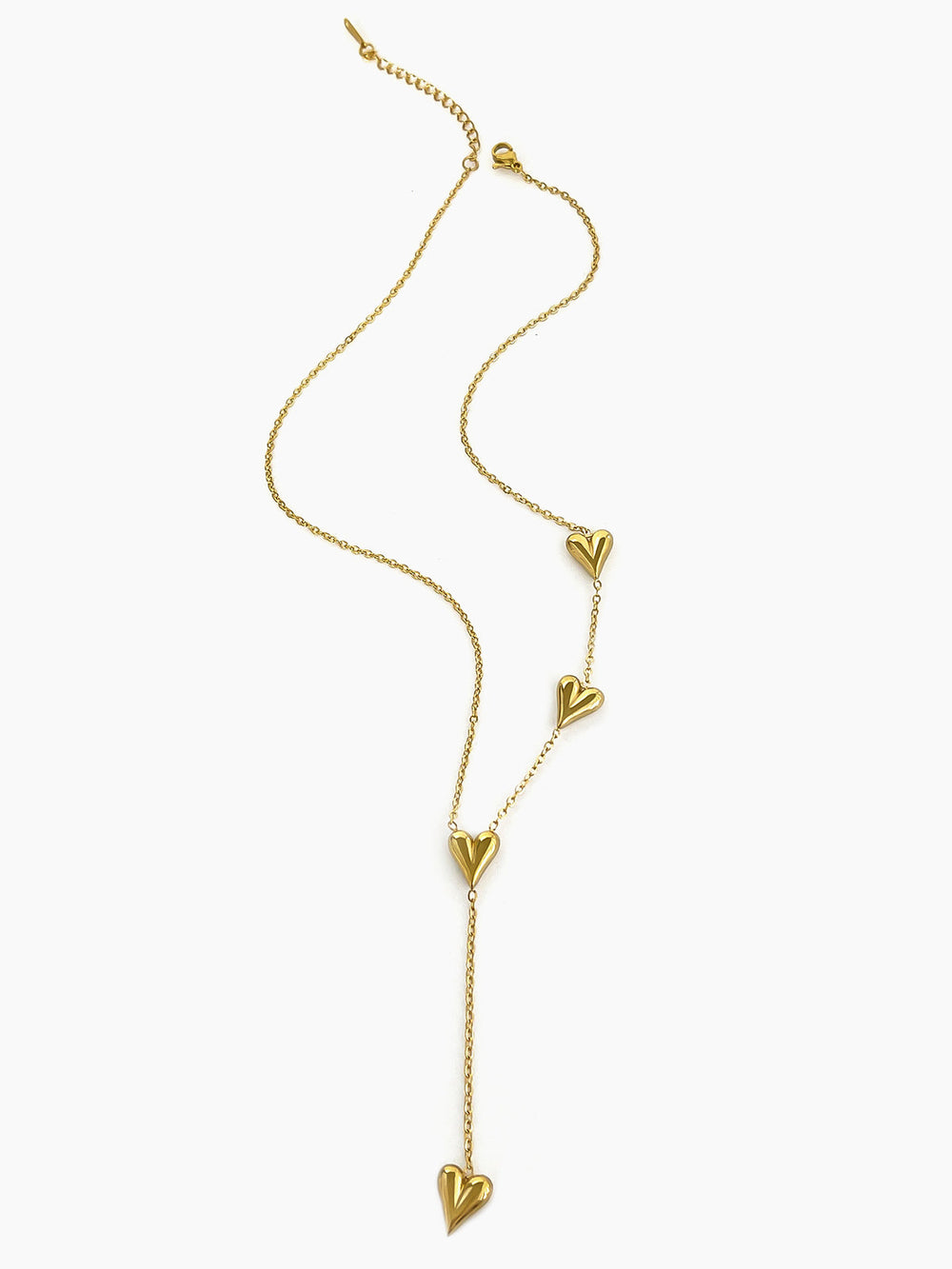 Collier à pompon en forme de cœur doré